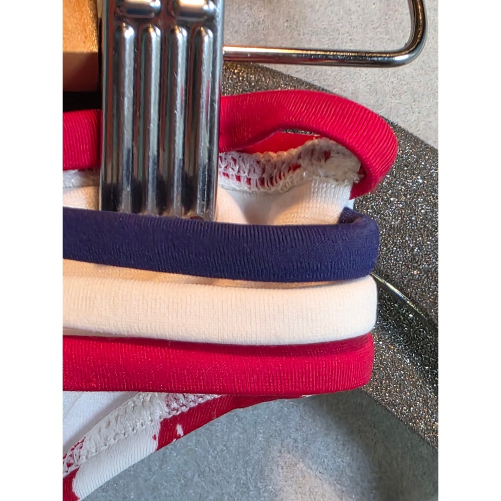 Xhilaration Red White Blue Striped Strappy Bikini Bottom XS 533052 Distressed - Picture 3 of 10
